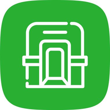 Yeşil ve beyaz bir ikonun vektör illüstrasyonu