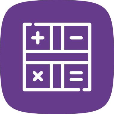 Hesap makinesi simgesinin vektör illüstrasyonu