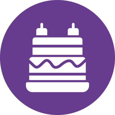 Kek. Web simgesi basit illüstrasyon