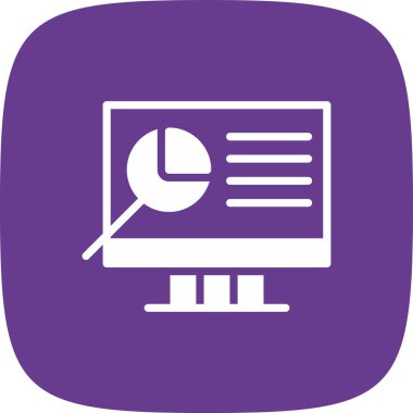 Çevrimiçi Öğrenme Basit Simgesi, Vektör İllüstrasyonu