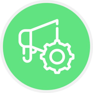 Kampanya İyimser Satır Çemberi Basit Simge, Vektör Resimleri