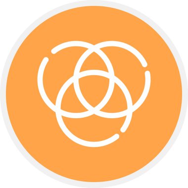 Rgb Satır Çemberi Basit Simge, Vektör Resimleri