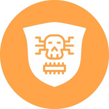 Kafatası. Web simgesi basit tasarım