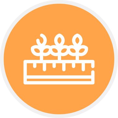 Hassas Tarım Hattı Çemberi Basit Simge, Vektör Resimleri