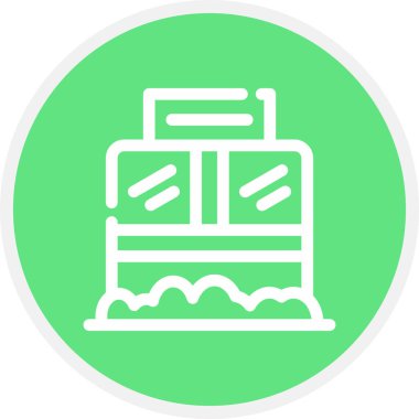 Bilet Kutusu Satırı Çemberi Basit Simge, Vektör Resimleri