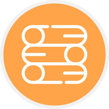 Boru Hattı Çemberi Basit Simge, Vektör İllüstrasyonu