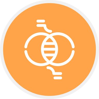 Doğrusal Venn Çizgisi Çemberi Basit Simge, Vektör Resimleri