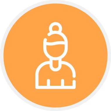 Müşteri Satırı Çemberi Basit Simge, Vektör İllüstrasyonu