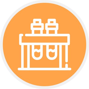 Kan Hattının Çemberi Basit Simge, Vektör İllüstrasyonu