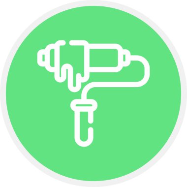 Boya Çizgisi Çemberi Basit Simge, Vektör Resimleri