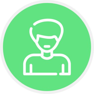 Avukat Satırı Çemberi Basit Simge, Vektör İllüstrasyonu