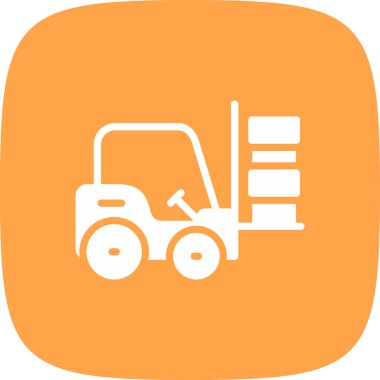 forklift basit simgesi, vektör illüstrasyonu