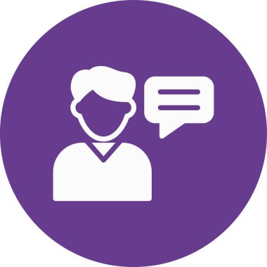 Konuş. Web simgesi basit illüstrasyon