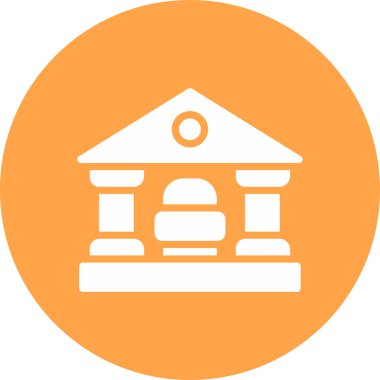 Bina. Web simgesi basit illüstrasyon