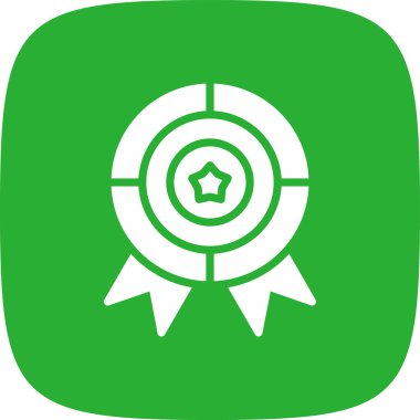 Madalya basit simgesi, vektör illüstrasyonu