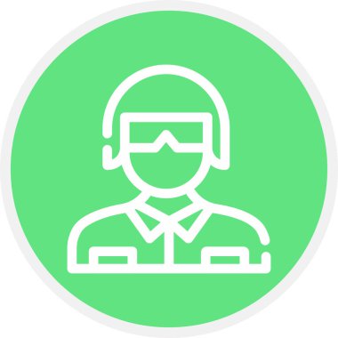 Vuruş Çizgisi Çemberi Basit Simge, Vektör İllüstrasyonu