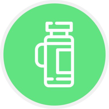 Termo Hat Çemberi Basit Simge, Vektör İllüstrasyonu