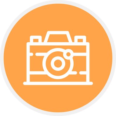 Kamera Hattı Çemberi Basit Simge, Vektör Resimleri