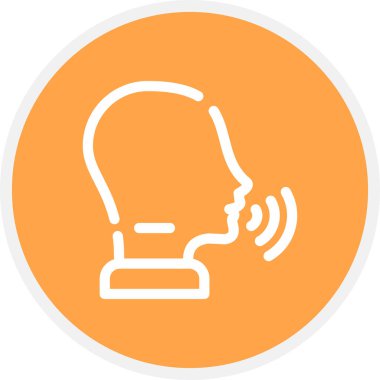 Dedikodu Satırı Çemberi Basit Simge, Vektör İllüstrasyonu