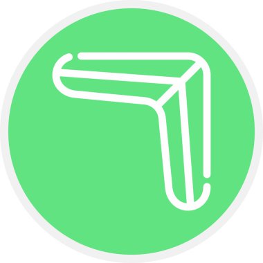 Bumerang Hattı Çemberi Basit Simge, Vektör Resimleri