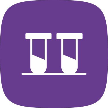 Test tüpleri basit simge, vektör illüstrasyonu