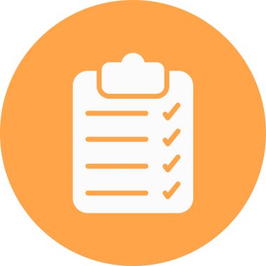 Kontrol listesi. Web simgesi basit illüstrasyon