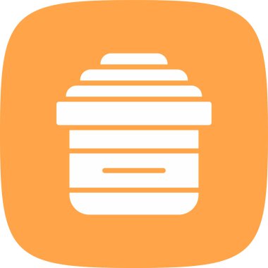 Krem Basit Simgesi, Vektör İllüstrasyonu