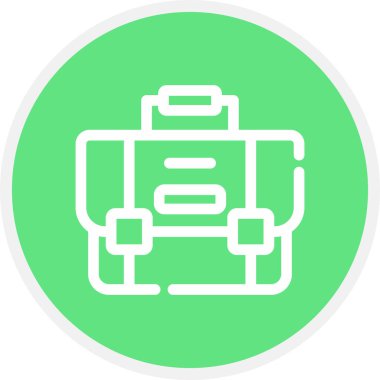 Evrak çantası Satır Çemberi Basit Simge, Vektör Resimleri