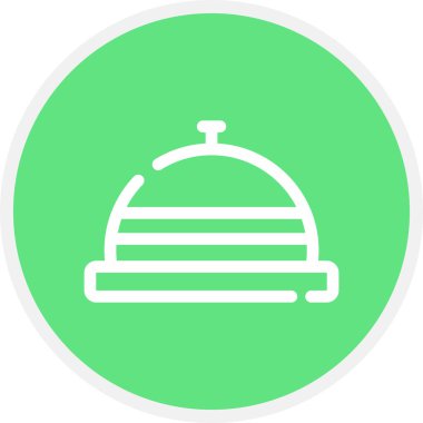 Tepsi Çizgisi Çemberi Basit Simge, Vektör Resimleri