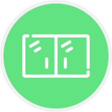 Dolap Satırı Çemberi Basit Simge, Vektör Resimleri