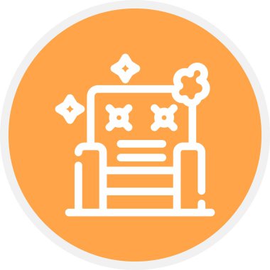 Mobilya Temizleme Çizgisi Çemberi Basit Simge, Vektör Resimleri