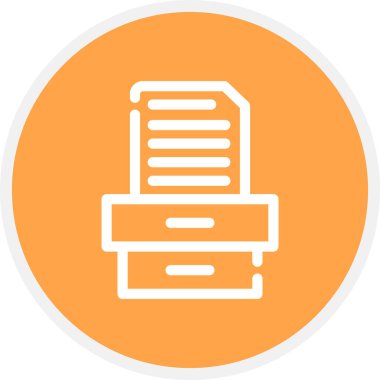 Proje Gelen Satırı Çemberi Basit Simge, Vektör İllüstrasyonu