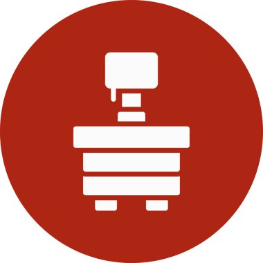 Kırmızı zilli bir kişinin vektör simgesi