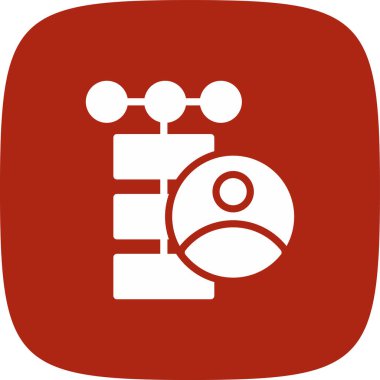 İstemci Veritabanı Basit Simgesi, Vektör İllüstrasyonu