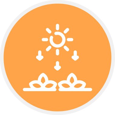 Fotosentez Satır Çemberi Basit Simge, Vektör Resimleri