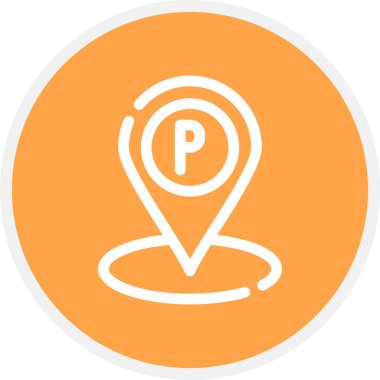 Park Çizgisi Çemberi Basit Simge, Vektör Resimleri