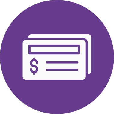 Bill Doları simge vektör illüstrasyonu