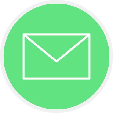 Posta Satırı Çemberi Basit Simge, Vektör Resimleri