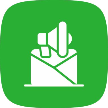 E- posta Pazarlaması Basit Simge, Vektör İllüstrasyonu