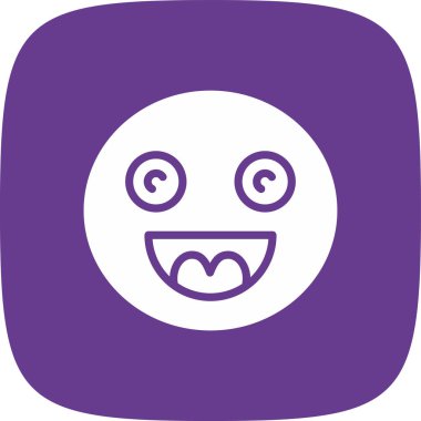 Emoji Basit Simgesi, Vektör İllüstrasyonu
