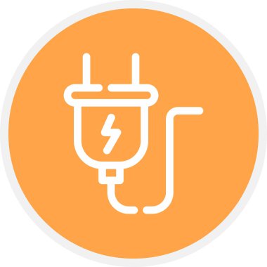 Plug Satır Çemberi Basit Simge, Vektör Resimleri