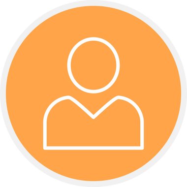 Avatar Satır Çemberi Basit Simge, Vektör İllüstrasyonu