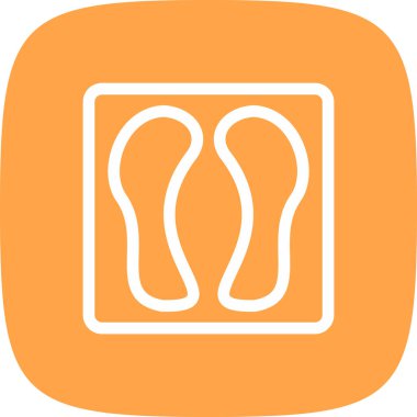 Ayak Yazdırma Simgesi, Vektör İllüstrasyonu