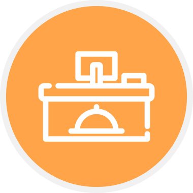 Kasiyer Satırı Çemberi Basit Simge, Vektör Resimleri