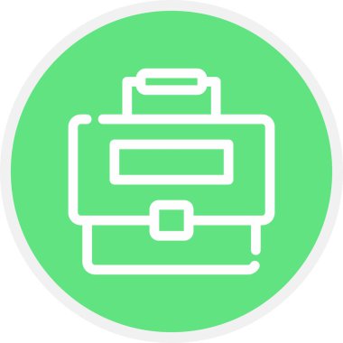 Evrak çantası Satır Çemberi Basit Simge, Vektör Resimleri