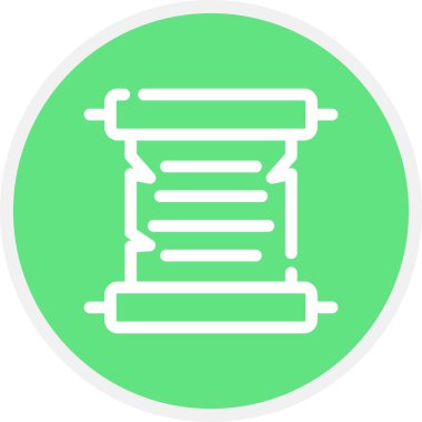 Eski Kağıt Satır Çemberi Basit Simge, Vektör İllüstrasyonu