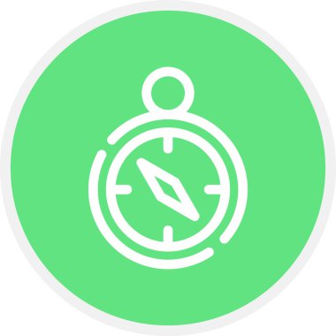 Pusula Satırı Çemberi Basit Simge, Vektör Resimleri