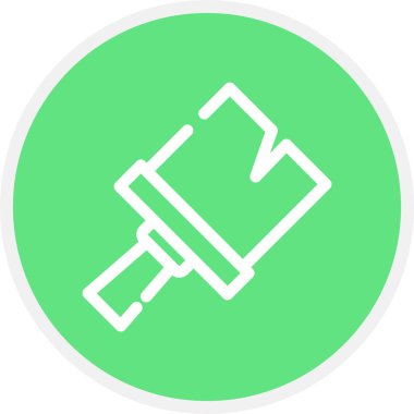 Fırça Çizgisi Çemberi Basit Simge, Vektör Resimleri