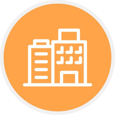 İnşa Satırı Çemberi Basit Simge, Vektör İllüstrasyonu