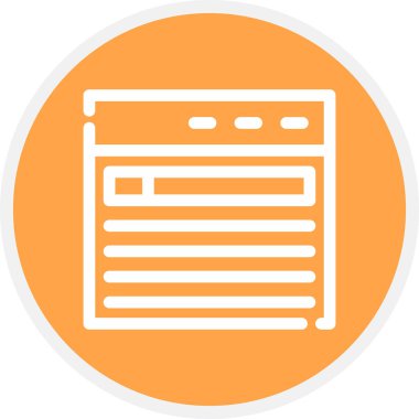 Web Çizgisi Çemberi Basit Simge, Vektör ResmiComment